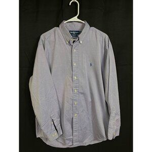Ralph Lauren SKU 7784 Mens Purple Classic Fit Button Down Shirt Size L